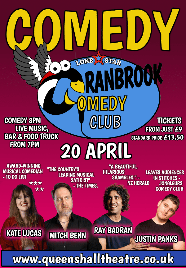 Cranbrook Comedy Club (20th APRIL 2024) The Queen's Hall Theatre